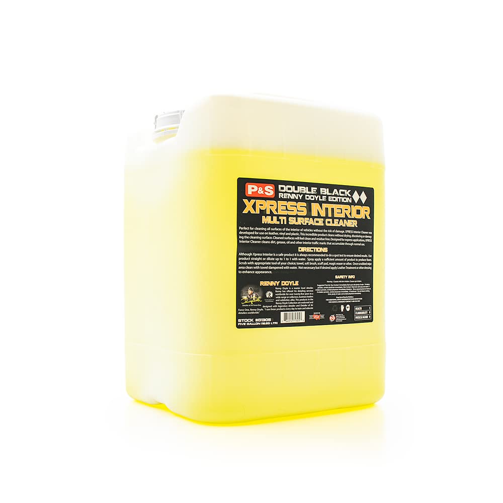 P & S Professional Detail Products Xpress Interior Cleaner – Safe for Leather, Vinyl, Plastic & More, Removes Dirt, Grease & Oil, No Residue, Fresh Scent, No Dilution Needed - 16 oz Spray