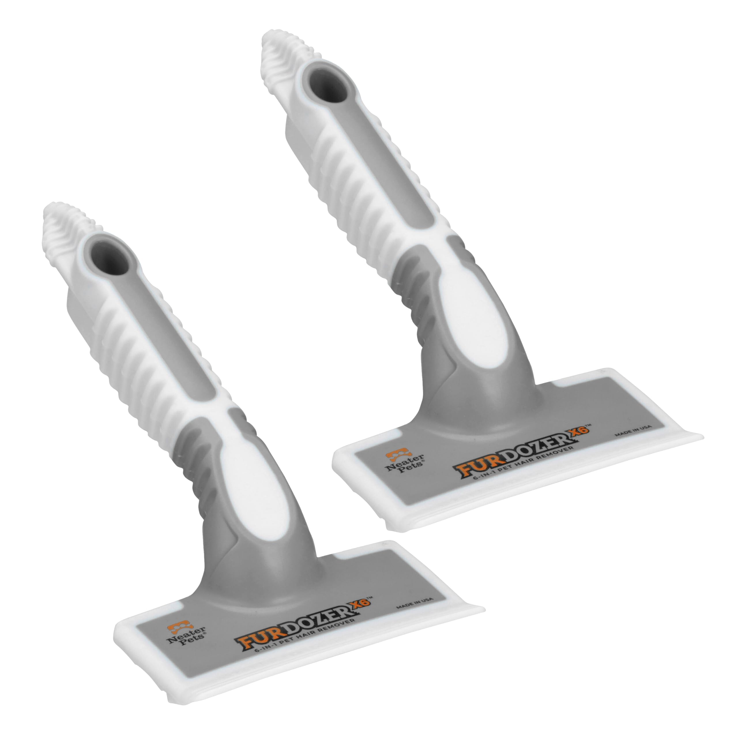 FurDozer X3 PRO Pet Hair Remover & Auto Detailing Tool - Cat & Dog Hair Remover for Carpets, Car Interiors, Couches, Bedding, & Furniture - Reusable Pet Hair Removal Tool for Fur & Lint, 5" (2-Pack)
