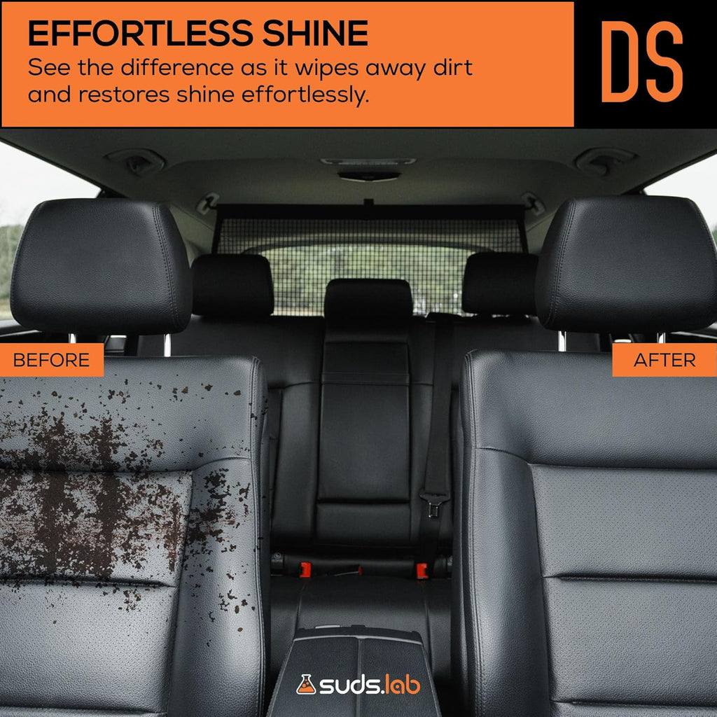 Suds Lab DS Microfiber Detailing Scrub Pad 2 Pack - Car Interior Cleaning & Detailing Microfiber Scrub Pads - Safe On Leather, Vinyl, Plastic, Etc.